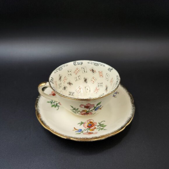 Alfred Meakin Tea Cup And Saucer " The Cup Of Knowledge " Royal Marigold 1920's - Picture 5 of 11